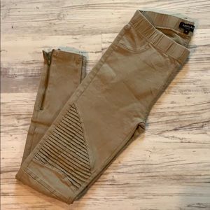 Women khaki Moto jegging